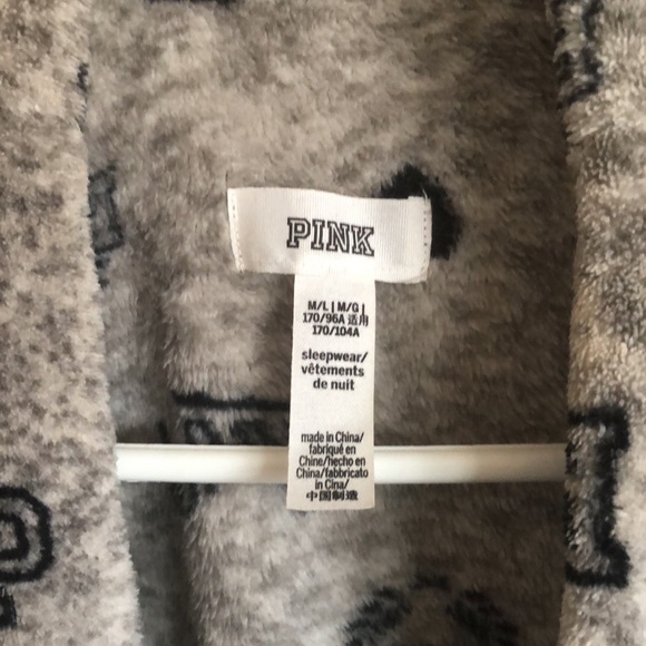 Short Cozy Robe PINK - Picture 3 of 4